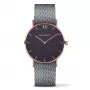 PAUL HEWITT Unisex Sailor Line Quartz Watch 39mm Rose Gold Stainless Steel Mesh Black Dial PH-SA-RSTB18S