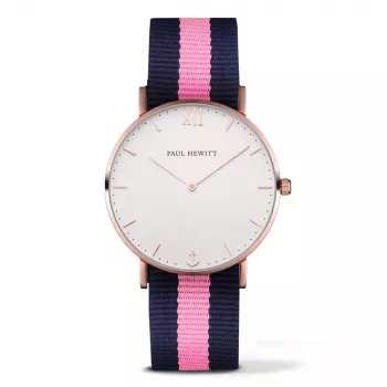 Paul Hewitt Unisex Sailor Line Quartz Watch 39mm Rose Gold Stainless Steel Pink Leather PSARSTWNLP20S