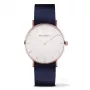 PAUL HEWITT Unisex Watch PH-SA-RSTWN20 39mm Rose Gold Stainless Steel Case White Dial Nylon Strap Nautical