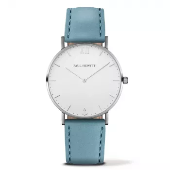 PAUL HEWITT Unisex Watch PH-SA-SSTW23M 39mm Stainless Steel Mesh Silver/White
