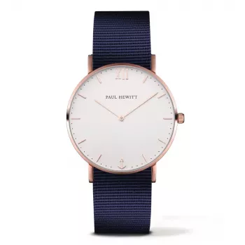 PAUL HEWITT Unisex Watch PH-SARSTWN20S 39mm Stainless Steel Mesh Two-Tone Silver Rose Gold