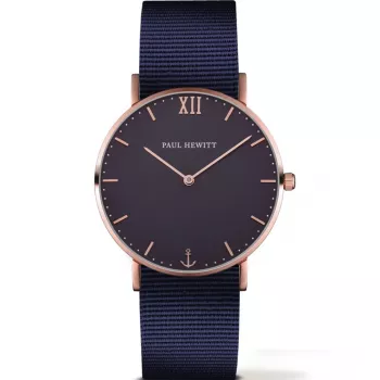 PAUL HEWITT Unisex Watch PHSARSTBN2030 39mm Stainless Steel Milanese Mesh Black