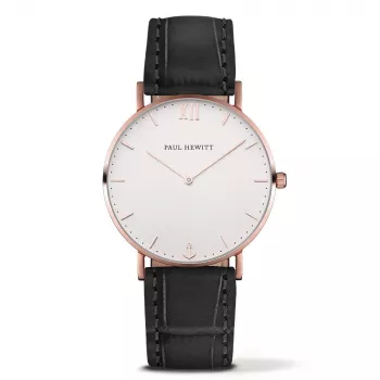 PAUL HEWITT Unisex Watch Sailor Line PH-SA-RSTW15M 39mm Rose Gold Stainless Steel Mesh