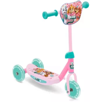 Paw Patrol Skye 3-Wheel Kick Scooter for Girls Ages 2-5, Adjustable Height, Lean-to-Steer, Pink/Purple