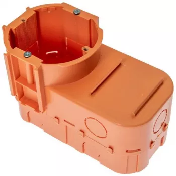 PAWBOL A.0083 Deep Flush-Mounted Junction Box for Electronics, 68 mm Diameter, Orange