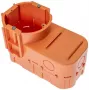 PAWBOL A.0083 Deep Flush-Mounted Junction Box for Electronics, 68 mm Diameter, Orange