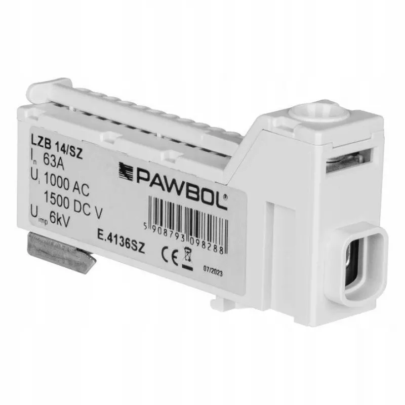 PAWBOL Screwless Terminal Strip LZB E.4136SZ Grey (12-Pole, 450V, 24A)