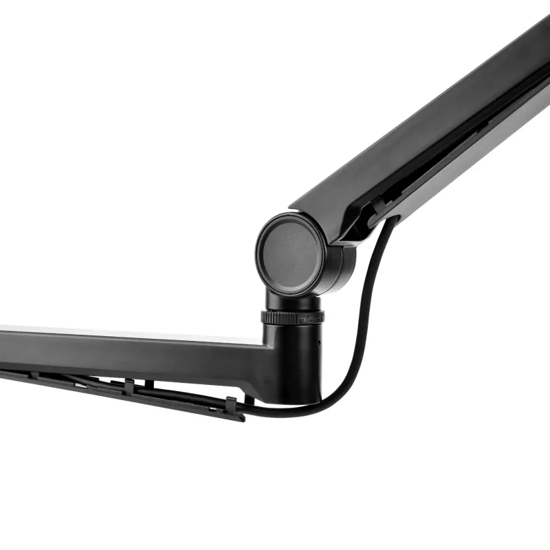 PCBuilder CAST STEADY Microphone Boom Arm - Desk Clamp Scissor Arm, Steel, 1.5 kg Load, 750 mm Reach, 360° Rotation, Hidden Cable Management, Black
