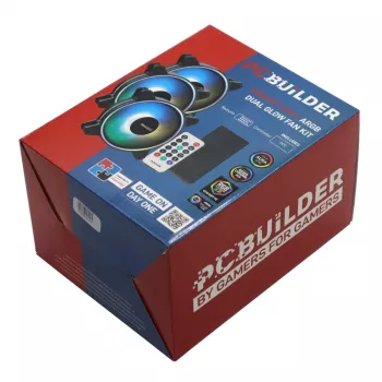 PCBuilder Tempest Chill Fan Kit 3x120mm Dual Glow ARGB Fan + Controller + RF Remote