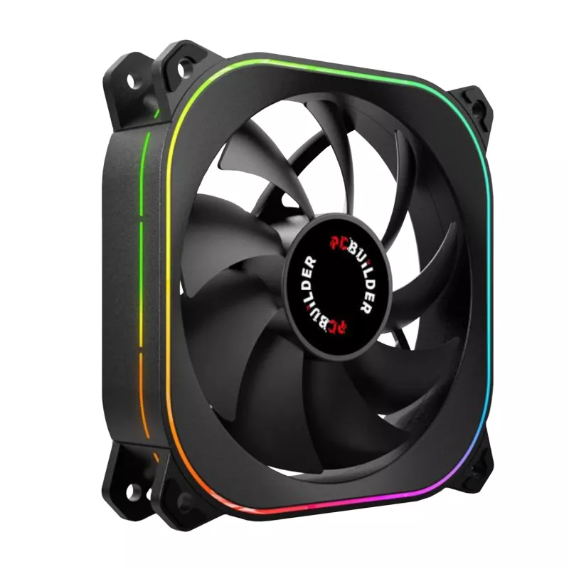 PCBuilder TORNADO CHILL ARGB 120mm Fan Kit - 3 Pack, Addressable RGB, PWM, Hydraulic Bearing, 65 CFM, 6-Port Hub