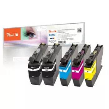 Peach PI500-267 Multipack Compatible Ink Cartridges for Brother LC-3213 (5-Pack, Black & Colour, 850/1375 Pages)