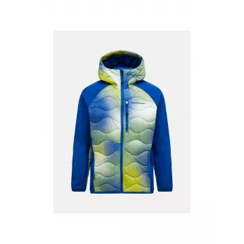 PEAK PERFORMANCE Men's Helium AOP Down Hybrid Hood Jacket Multicolor