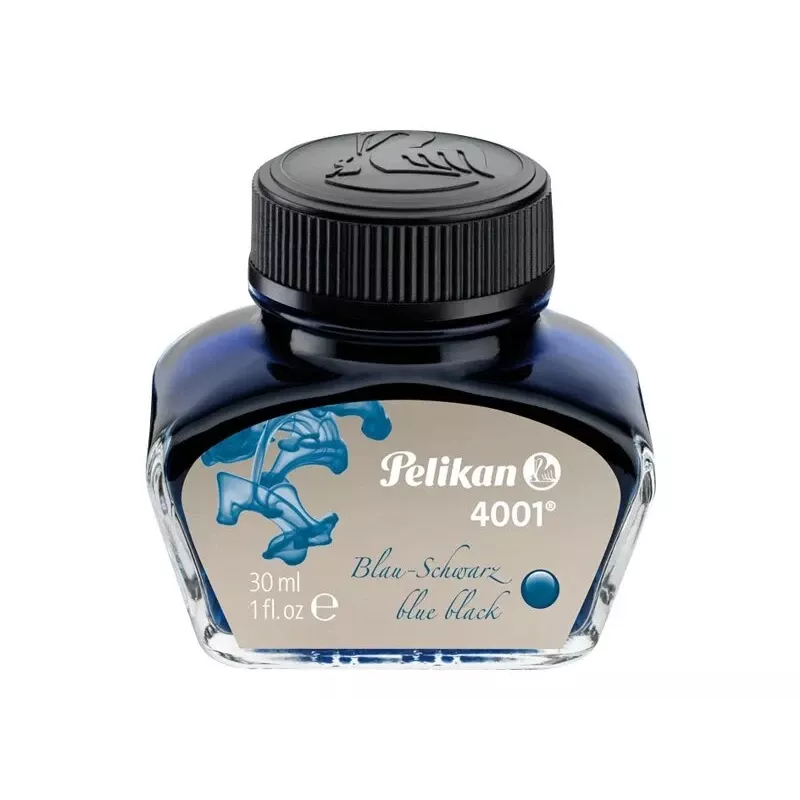 Pelikan 4001 Fountain Pen Ink, Blue-Black, 30 ml Glass Bottle 301028