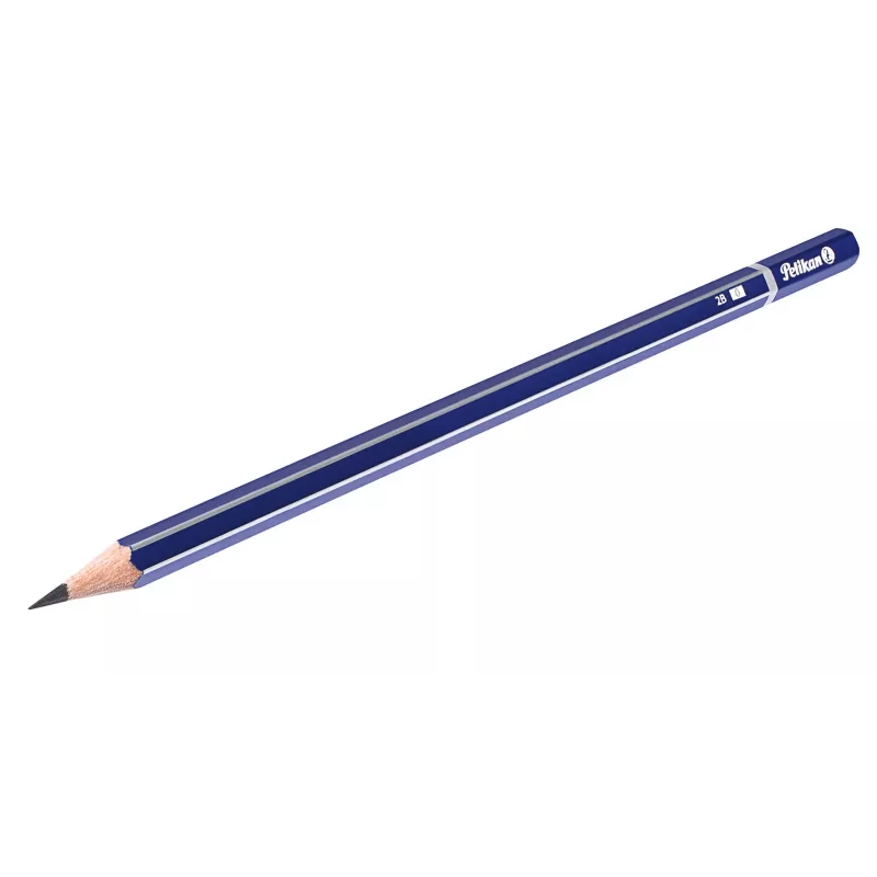 Pelikan 978783 2B Hexagonal Graphite Pencil, Blue, FSC-Certified Wood, Germany, Blister Pack