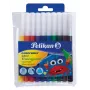 Pelikan 985663 Fine Felt-Tip Pen Set, 10 Assorted Colours, Washable Ink, Ventilated Safety Caps, Fine 1.0 mm Tip