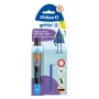 Pelikan griffix® Fountain Pen for Left-Handers - Neon Black - Blue Ink - Cartridge System - Plastic Body - Stainless Steel Nib - Left-Handed (820356)