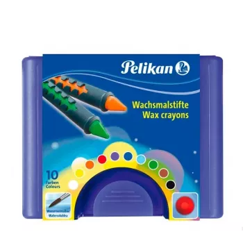 Pelikan K12 Wax Crayons 10 Colours in Cardboard Box 723155