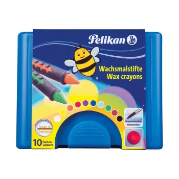 Pelikan K12 Wax Crayons 10 Colours in Cardboard Box 723155