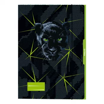 Pelikan Panther Drawing Folder DIN A3, Sturdy Cardboard, UV High-Gloss, Black with Panther Graphic, 1 Piece 300004010