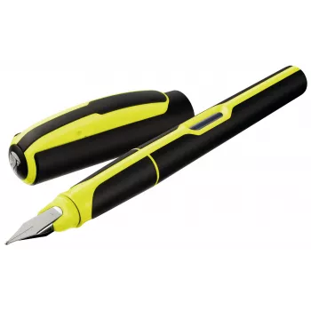 Pelikan Style Neon Fountain Pen, Medium Nib, Stainless Steel, Cartridge Filling, Neon Colour 939850