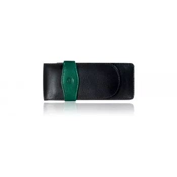 Pelikan TG32 Genuine Leather Pen Case Black-Green 924092