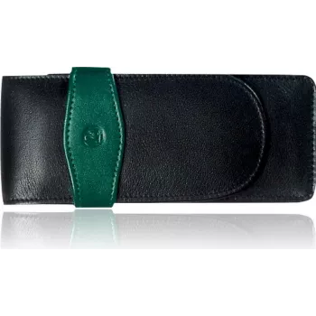Pelikan TG32 Genuine Leather Pen Case Black-Green 924092