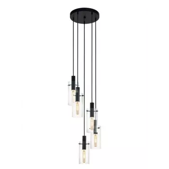 Pendant Montefino 97368 5x60W E27 Chrome/White