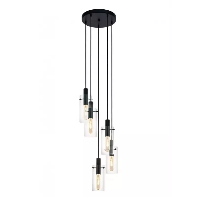 Pendant Montefino 97368 5x60W E27 Chrome/White
