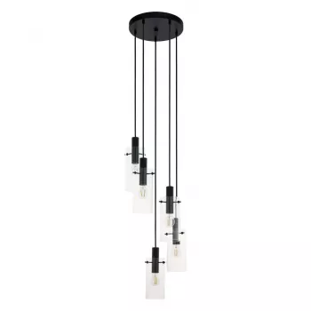 Pendant Montefino 97368 5x60W E27 Chrome/White