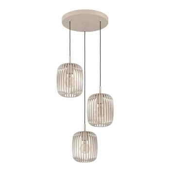 PENDING ROMAZZINA 3XE27 900687 SAND - 3-Light E27 Ceiling Pendant, Sand Finish, Adjustable Height, Dimmable