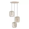 PENDING ROMAZZINA 3XE27 900687 SAND - 3-Light E27 Ceiling Pendant, Sand Finish, Adjustable Height, Dimmable