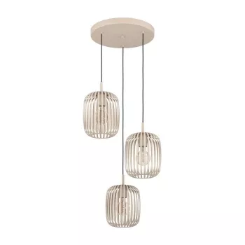 PENDING ROMAZZINA 3XE27 900687 SAND - 3-Light E27 Ceiling Pendant, Sand Finish, Adjustable Height, Dimmable
