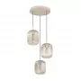 PENDING ROMAZZINA 3XE27 900687 SAND - 3-Light E27 Ceiling Pendant, Sand Finish, Adjustable Height, Dimmable