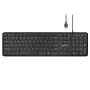 Perixx PERIBOARD-210 Wired Ultra-Flat Scissor Keyboard, US Layout, Black