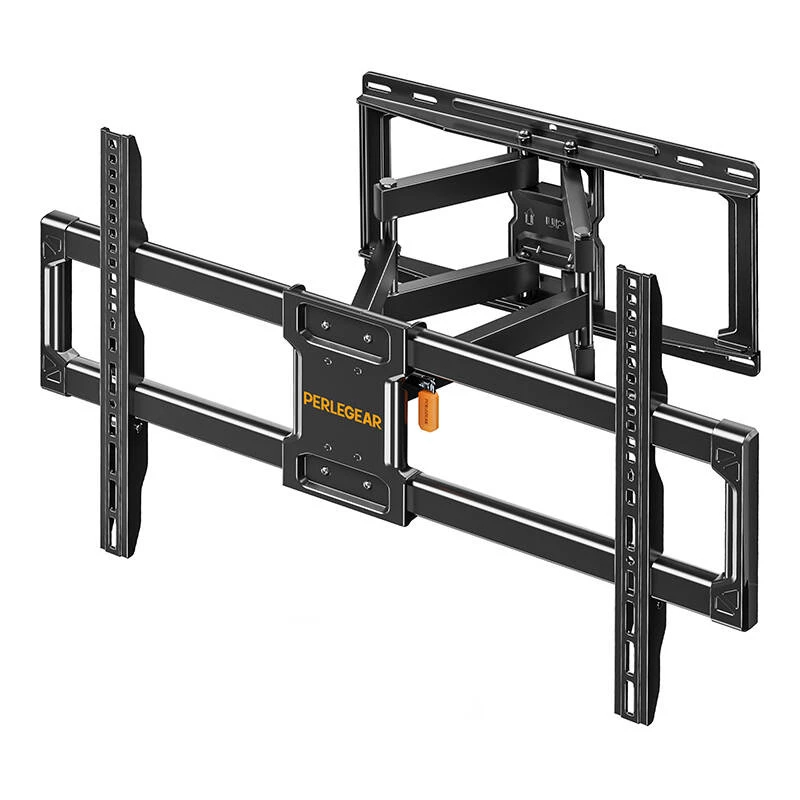 Perlegear PGLF12-EU Full Motion TV Wall Mount for 42-82 inch TVs, 60 kg Capacity, Black
