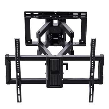 PERLEGEAR PGLF15 Full Motion TV Mount for 40-86 inch TVs, 60 kg Capacity, Dual Arm, Black