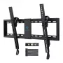 PERLESMITH PSLTK1 Full Motion TV Mount for 37-82 Inch TVs, Dual Articulating Arms, 60 kg Capacity, VESA 200x100 to 600x400, Black