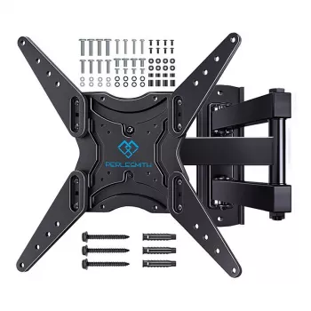 PERLESMITH PSMFK1-EU Fixed TV Wall Mount for 26-60 Inch TVs, Low Profile, 45 kg Capacity, VESA 75x75 to 400x400 mm, Black