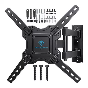 PERLESMITH PSMFK12 Fixed TV Wall Mount for 26-55 Inch TVs, Ultra-Slim 25mm Profile, Heavy-Duty Steel, Black