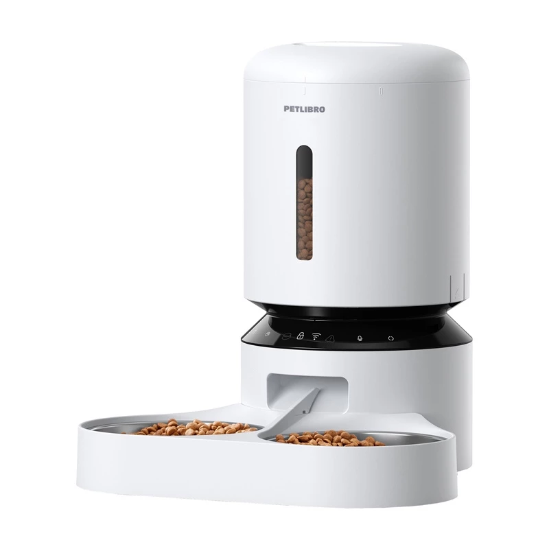 PETLIBRO Granary Food Dispenser with Double Bowl, WiFi, 5L, White