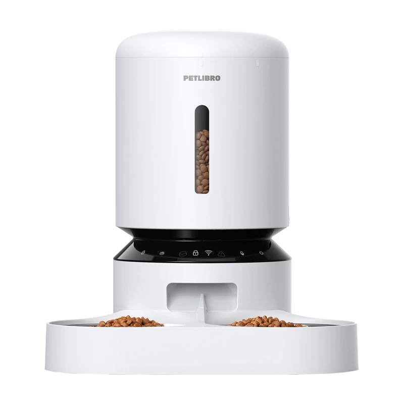 PETLIBRO Granary Food Dispenser with Double Bowl, WiFi, 5L, White
