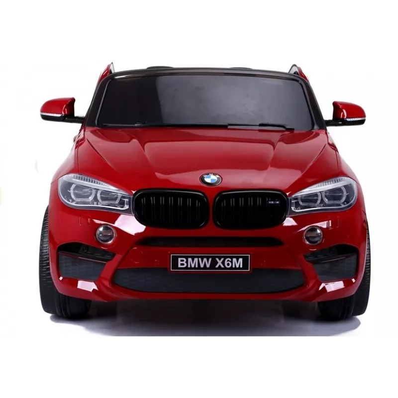 PETMEX Battery-Powered Car New BMW X6M SUV LED Lights MP3 Red Lacquered