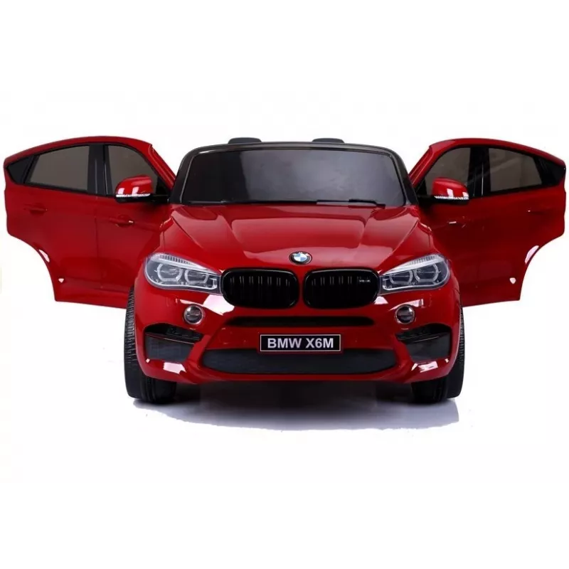 PETMEX Battery-Powered Car New BMW X6M SUV LED Lights MP3 Red Lacquered