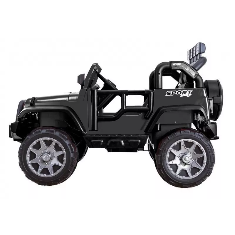 PETMEX Battery-Powered Jeep HP012 for Kids with LED Lights and MP3, Black