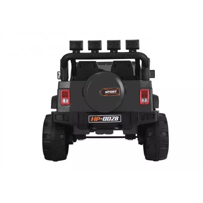 PETMEX Battery-Powered Jeep HP012 for Kids with LED Lights and MP3, Black