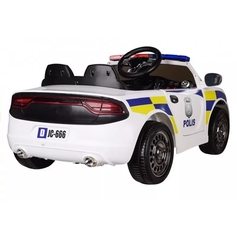 PETMEX Police Car Battery-Powered Ride-On Toy White