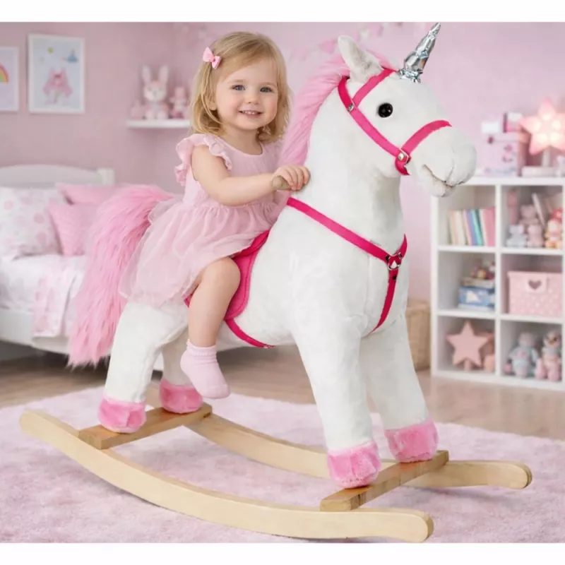 PETMEX Rocking Horse Unicorn White 74cm 2252