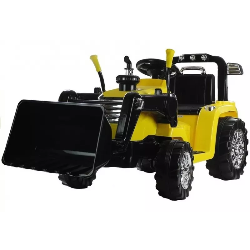 PETMEX ZP1005 Children's Electric Tractor Excavator with Moving Bucket, Yellow