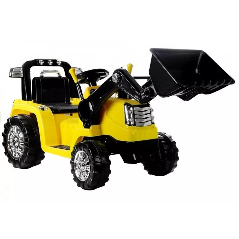 PETMEX ZP1005 Children's Electric Tractor Excavator with Moving Bucket, Yellow