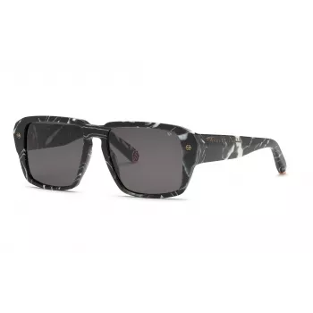 Philipp Plein Men's Sunglasses SPP081-550Z21 Black/Grey 55/17/145 mm